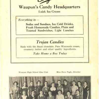 Back page of Program of Music Festival-1935