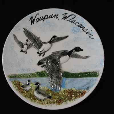 Plate, Souvenir, Commemorative, Geese