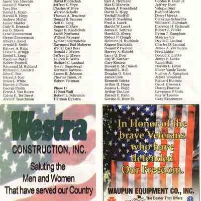 Waupuns Veterans Memorial Wall