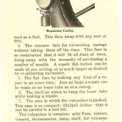 Back of Shaler vulcanizer Brochure/Manual