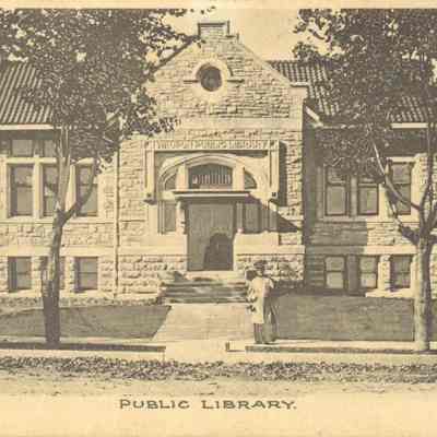 Postcard, Carnegie Library, Museum, E B Patton