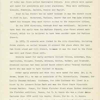 Histories, History of Waupun