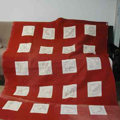 Quilt, Red Nursery Rhyme