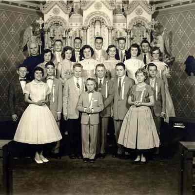 Photograph, Church, St. Joseph Catholic, 1956 Graduating Class