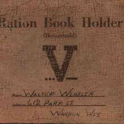 Ration Book, WW II, Walter Winkler