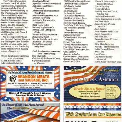 Waupuns Veterans Memorial Wall