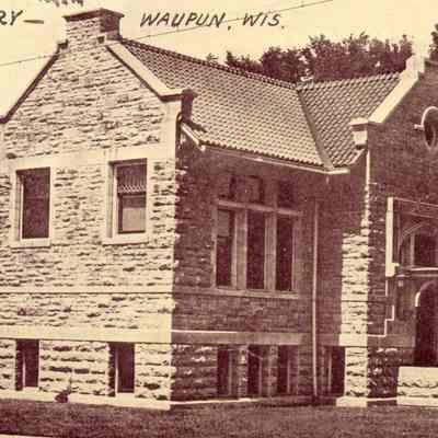 Postcard, Carnegie Library, Museum