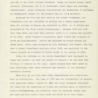 Histories, History of Waupun
