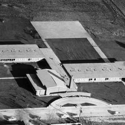 Photograph, Aerial photo of Washington School.