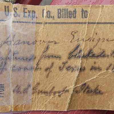 tag on flag, back side: Origformat: Other