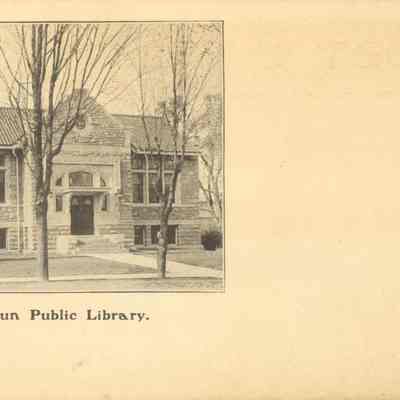 Postcard, Carnegie Library, Museum