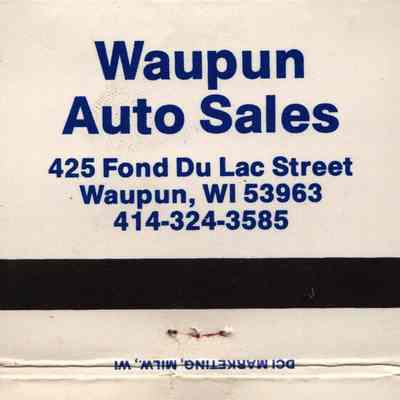 Matchbook, Waupun Auto Sales