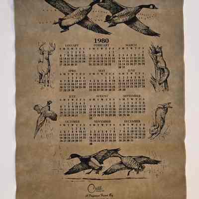 Calendar, Cloth, McBride, 1980