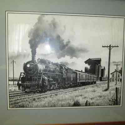 Charcoal Sketch of train