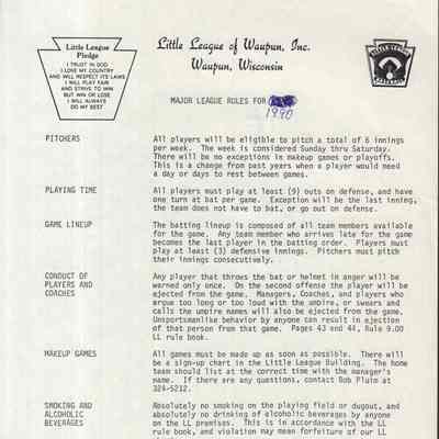 Rules Major League, 1990