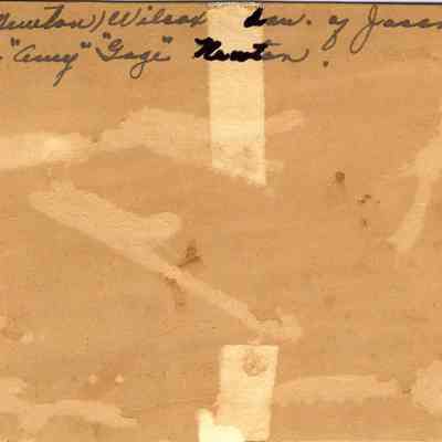 Back of photo of Lucy Wilcox.