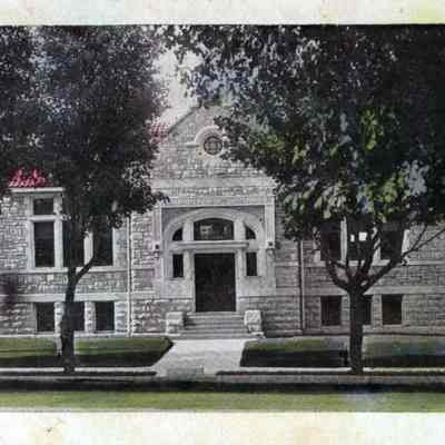 Postcard, Carnegie Library, Museum
