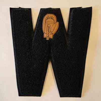 Letter Award, 1938, Boxing, Donald Remmel, Waupun High School, Black and Gold W