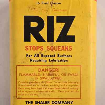 Can, Shaler, Rislone, RIZ, Stops Squeaks, Lubricant, 16 FL OZ