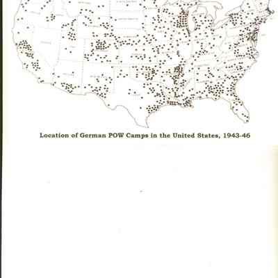 Back of book showing German POW camps in U.S.