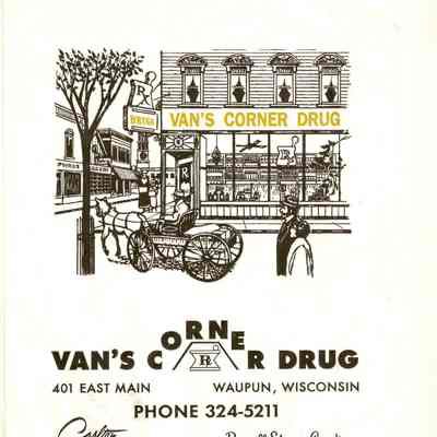 Van's Corner Drug retail bag
