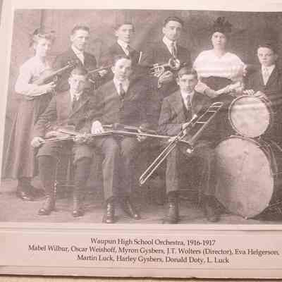 Waupun High School Orchestra, 1916-1917