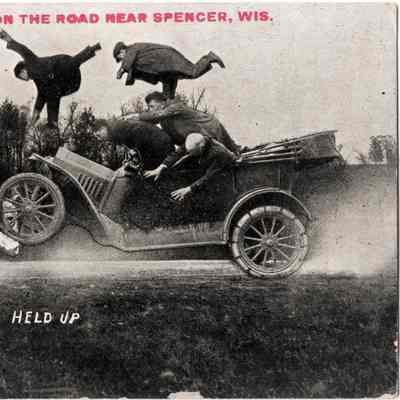 Postcard Held Up