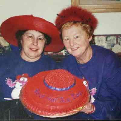 Socializing at The Goose Shot-cake anyone?