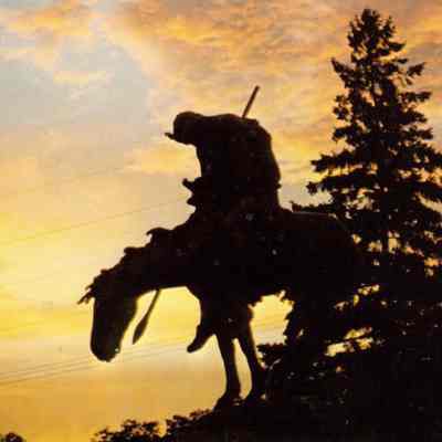 Postcard, Statue, End of the Trail