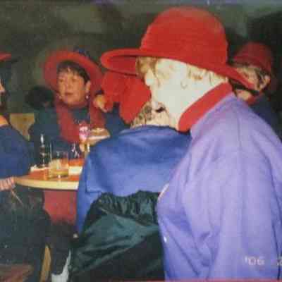 Socializing at the Goose Shot after massage visit