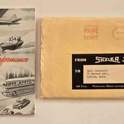 Booklet, Shaler Engine Performance with Envelop