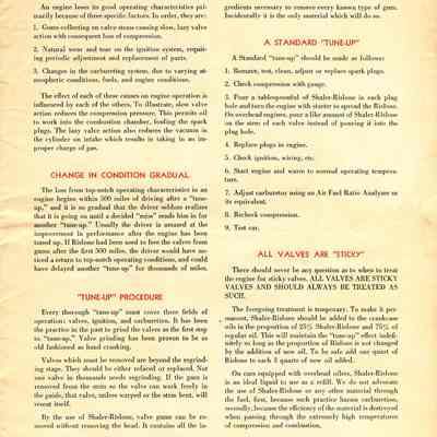 Shaler Rislone Advertising Brochure.