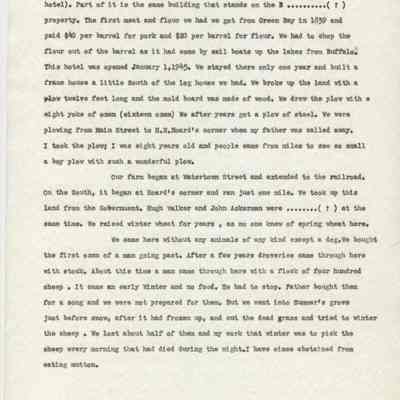 Histories, Incidents and Descriptions of Early Waupun