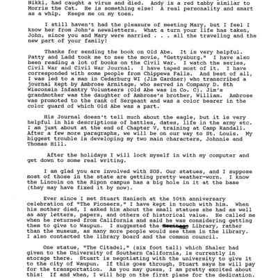 Letter from June Kelly dated C