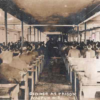 Postcard, Corrections, Wisconsin State Prison, Dinner At Prison