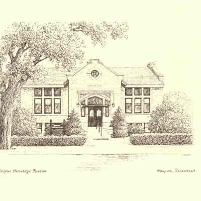 Notecard, Carnegie Library, Museum