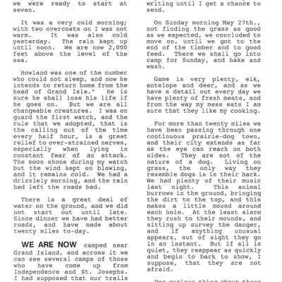 Page from Gold Rush Journal-Hillyer
