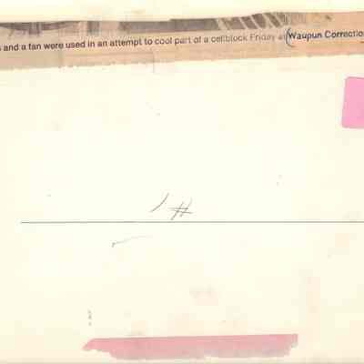 Info on back of photo - Cooling cell block