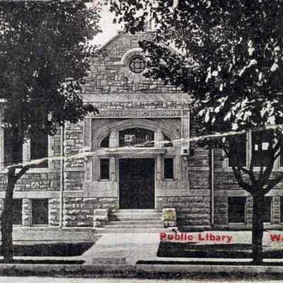 Postcard, Carnegie Library, Museum