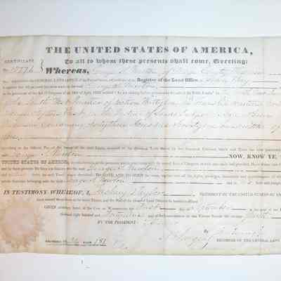 Land Deed, George S Newton