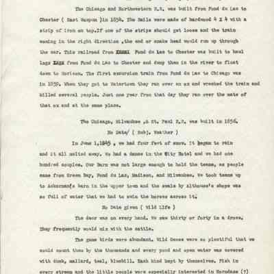 Histories, Incidents and Descriptions of Early Waupun