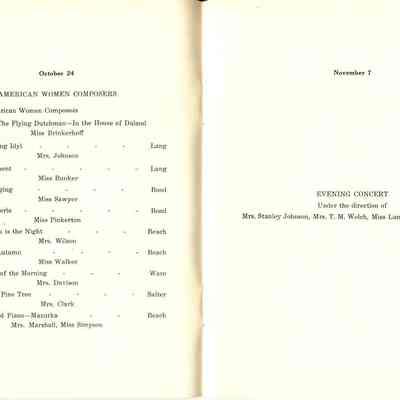 1910-1911 Philharmonic Music Club