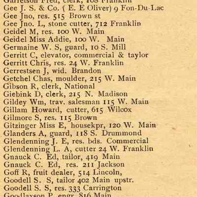 Waupun Directory 1898