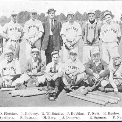Postcard showing baseball team