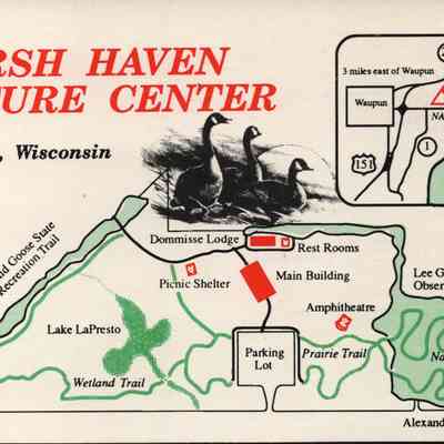 Postcard, Marsh, Marsh Haven Nature Center, 1982