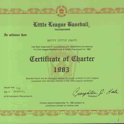Charter, 1983 Little League