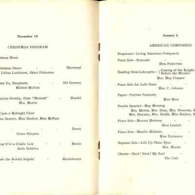 1910-1911 Philharmonic Music Club