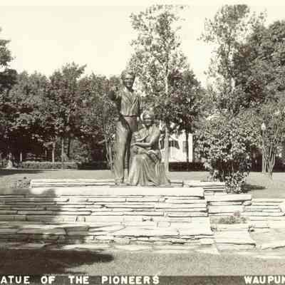 Postcard, Statue, Pioneers, Wilcox Park, #14