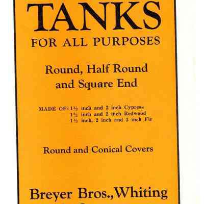 Wood Tank List - Breyer Bros., Whiting & Co.