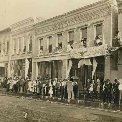 Postcard, Parade, Homecoming, July 1908, 1